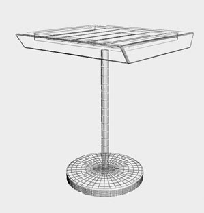 bornes sur plan table tactile maquette